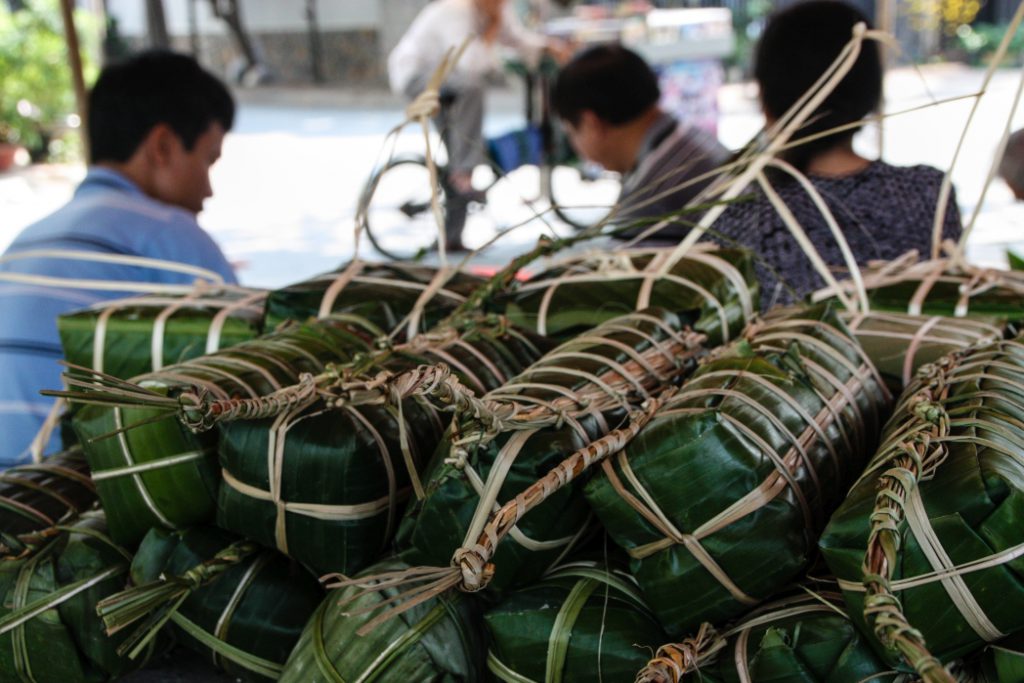 bán bánh trưng 