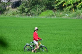 Cycling Through Vietnam’s Mekong Delta File name: Victoria_Nui-Sam_Guest-Experiences_Biking_PA-1.webp